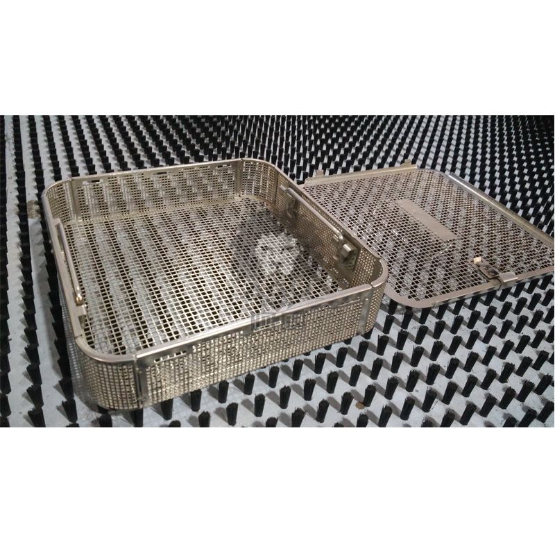 Square Hole Perforated Basket with drop handles