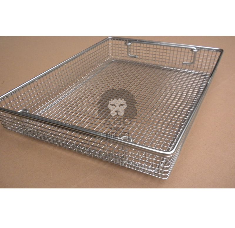 Stainless Steel Wire Basket With Drop Handle